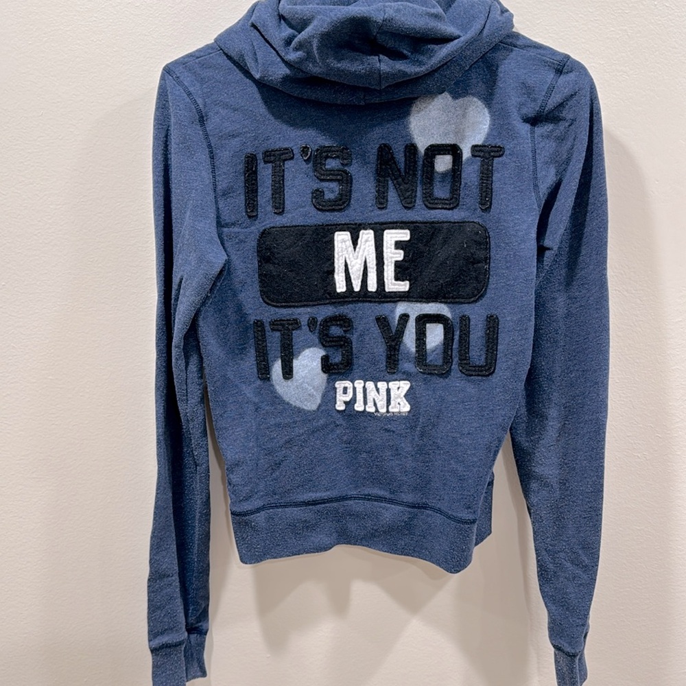 Vintage Pink “Its Not Me, Its You” Zip Up Hoodie